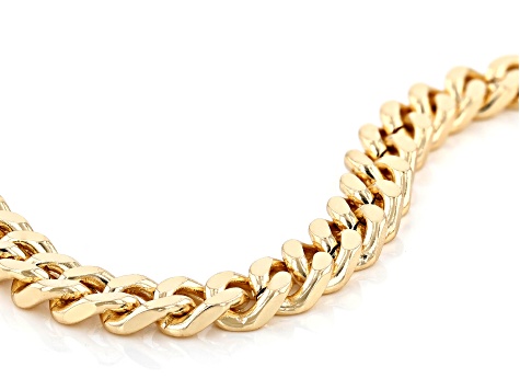 Gold Tone Mens Curb Link Chain Necklace - OPW208B | JTV.com