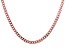 Rose Tone Mens Curb Link Chain Necklace
