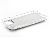 White and Iridescent Crystals iPhone 12 Cell Phone Case with Pop Socket