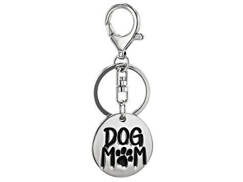 Silver Tone "Dog Mom" Key Chain