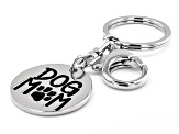 Silver Tone "Dog Mom" Key Chain