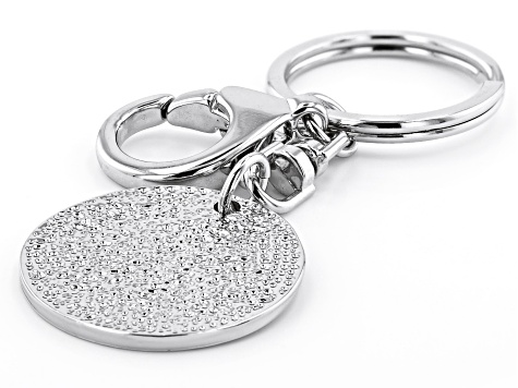 Silver Tone "Dog Mom" Key Chain