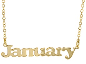 Gold Tone "January" Necklace