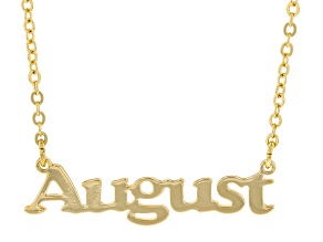 Gold Tone "August" Necklace