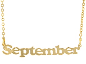 Gold Tone "September" Necklace