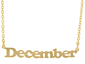Gold Tone "December" Necklace