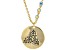 Gold Tone Clear Crystal Accent, Holly Pendant W/ Chain