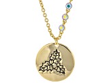 Gold Tone Clear Crystal Accent, Holly Pendant W/ Chain
