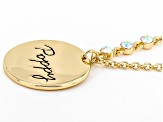 Gold Tone Clear Crystal Accent, Poppy Pendant W/ Chain
