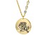 Gold Tone Clear Crystal Accent, Rose Pendant W/ Chain