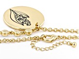 Gold Tone Clear Crystal Accent, Lily of the Valley Pendant W/ Chain
