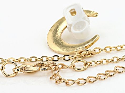 Gold Tone Astronaut Necklace - OPW275
