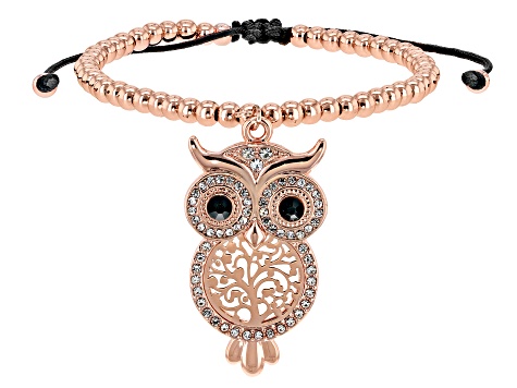 beautiful bracelet OWL white and golden