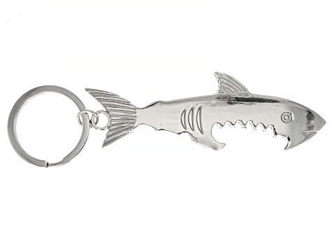 Silver Tone Shark Key Chain