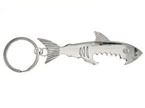 Silver Tone Shark Key Chain
