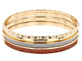 Gold Tone Set of 4 Bangle Bracelets