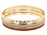 Gold Tone Set of 4 Bangle Bracelets