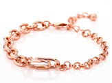 Rose Tone Paperclip Bracelet