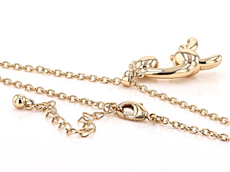 Gold Tone "Balloon Giraffe" Childrens Pendant With 12" Chain