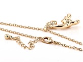 Gold Tone "Balloon Giraffe" Childrens Pendant With 12" Chain