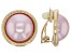 Pink Pearl Simulant Gold Tone Clip-On Earrings