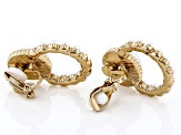 White Pearl Simulant Gold Tone Clip-On Earrings
