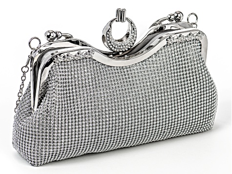 Silver Leather Envelope Clutch Purse Shiny Laser Feel Folding Clutch  Evening Bag, Exquisite Flap High-end Banquet Small Bag | SHEIN USA