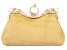 White Crystal Gold Tone Clutch Purse