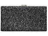 Black Resin Tone Clutch Purse