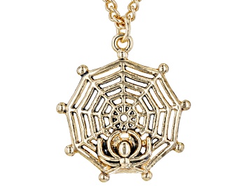 Picture of Gold Tone Spider Web Necklace