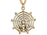 Gold Tone Spider Web Necklace