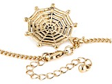 Gold Tone Spider Web Necklace