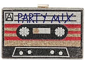 Multi-Color Crystal Gold Tone "Party Mix" Radio Clutch