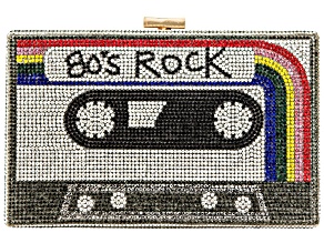 Multi-Color Crystal Gold Tone "80s Rock" Radio Clutch