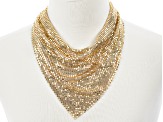 Gold Tone Mesh Bandana Necklace