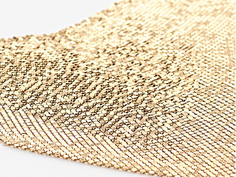Gold Tone Mesh Bandana Necklace