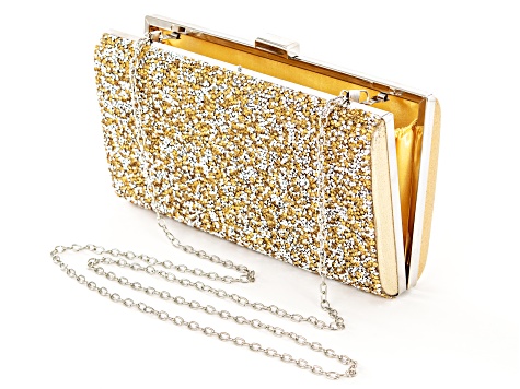 Gold Crystal Bag Silver Rhinestone Purse Soft Pouch Bag Knot Bag Gold Hand  Bag | eBay