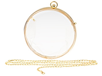 Picture of Gold Tone Clear Crystal Clutch