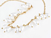 Baroque Pearl Simulant Gold Tone Necklace