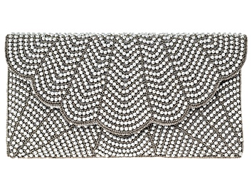 Picture of Seed-bead Pearl Simulant Gray Clutch