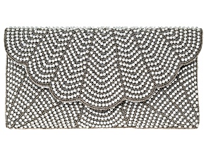 Seed-bead Pearl Simulant Gray Clutch