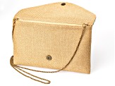 Bugle Bead Jute Fabric Aztec Clutch