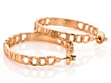 Gold Tone "Love" Hoop Earrings