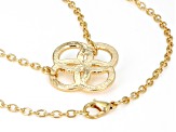 Gold Tone Clover Necklace