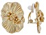 Floral Gold Tone Clip-On Earrings
