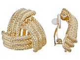 Gold Tone Knot Clip-On Earrings