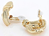 Gold Tone Knot Clip-On Earrings