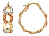 Tri-Tone Hoop Earrings Set of 3