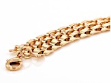 Gold Tone Panther Chain Bracelet
