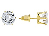 White Cubic Zirconia Gold Tone Set of 6 Earrings